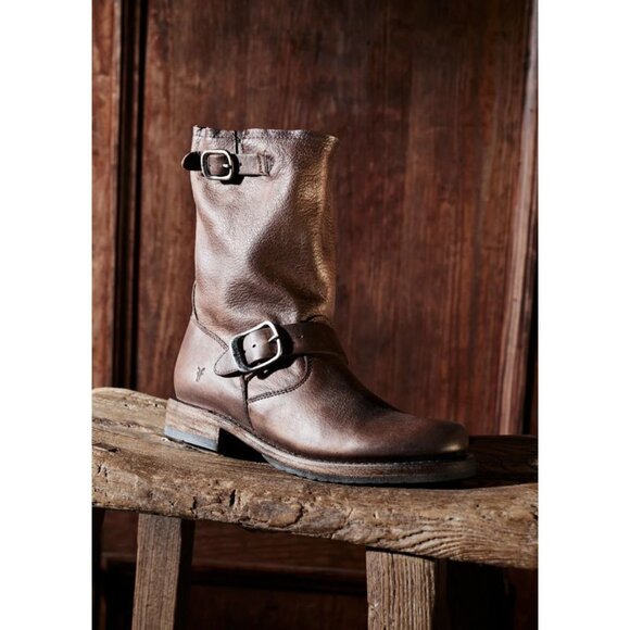New FRYE Veronica Slouch Short Boots 10 Brown Leather HTF Vintage $428 - Picture 16 of 16